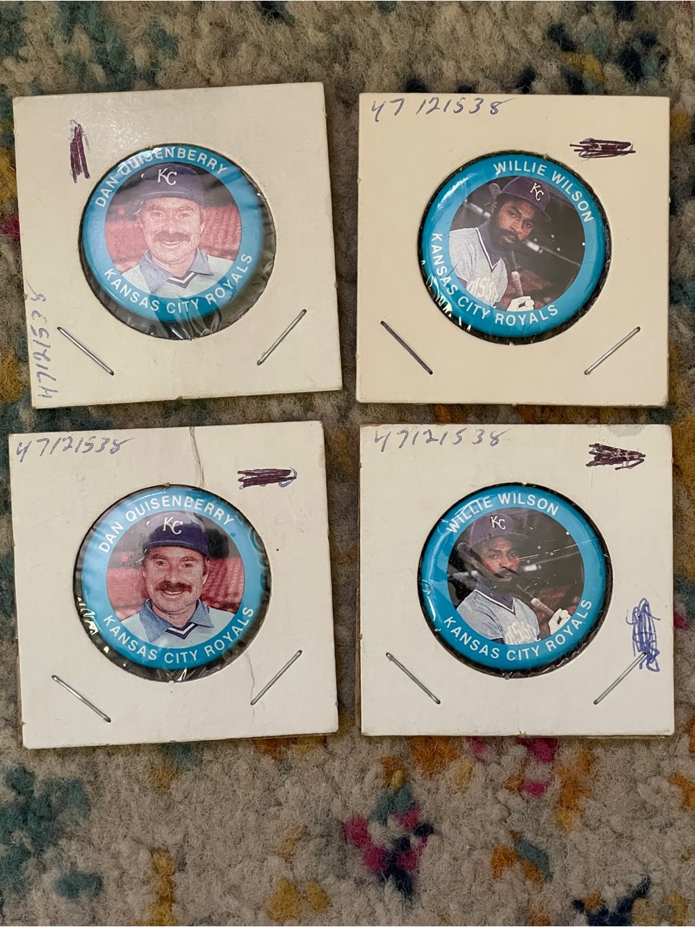 Lot of 4 Vintage 1984 Kansas City Royals Pins